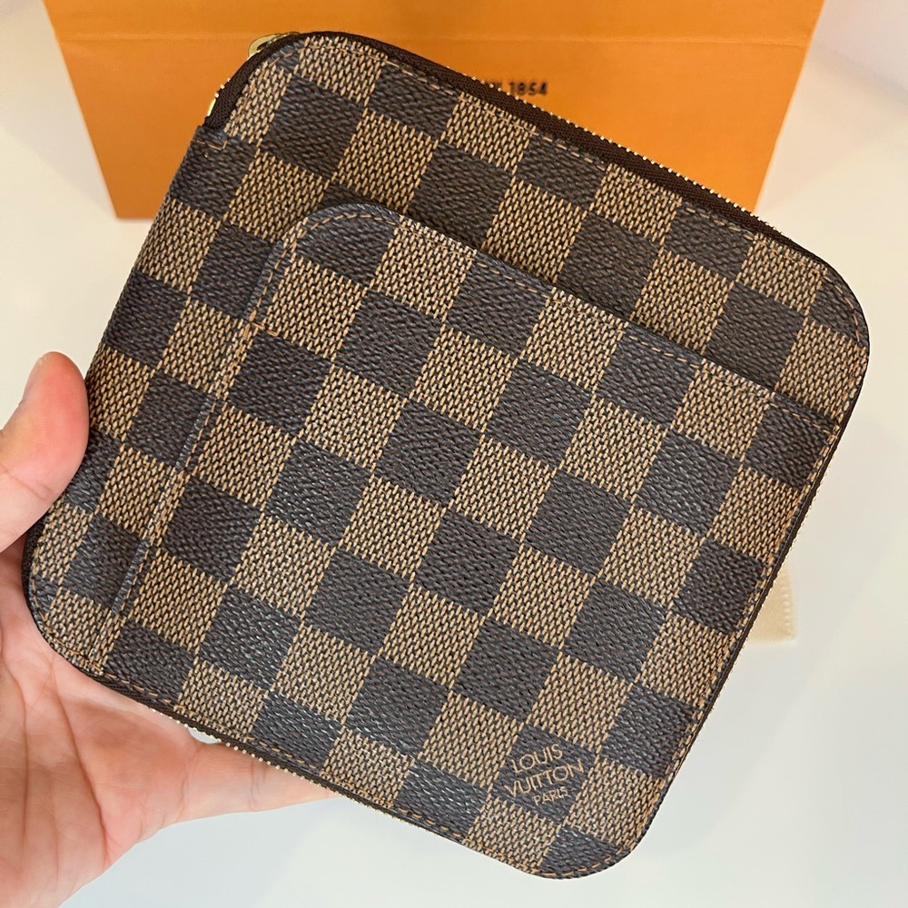 🎀 Louis Vuitton Damier Ebene Canvas Olav Organizer Zip Around Wallet - Picture 3 of 15